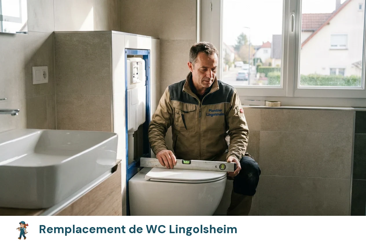 Remplacement de WC à Lingolsheim